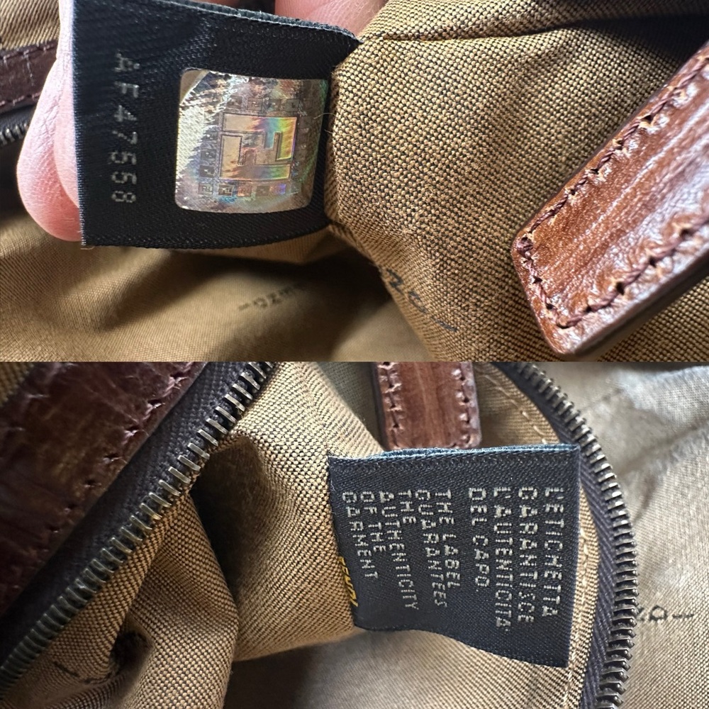 Fendi Zucca Brown Canvas Shoulder/Hand Bag - Picture 14 of 16